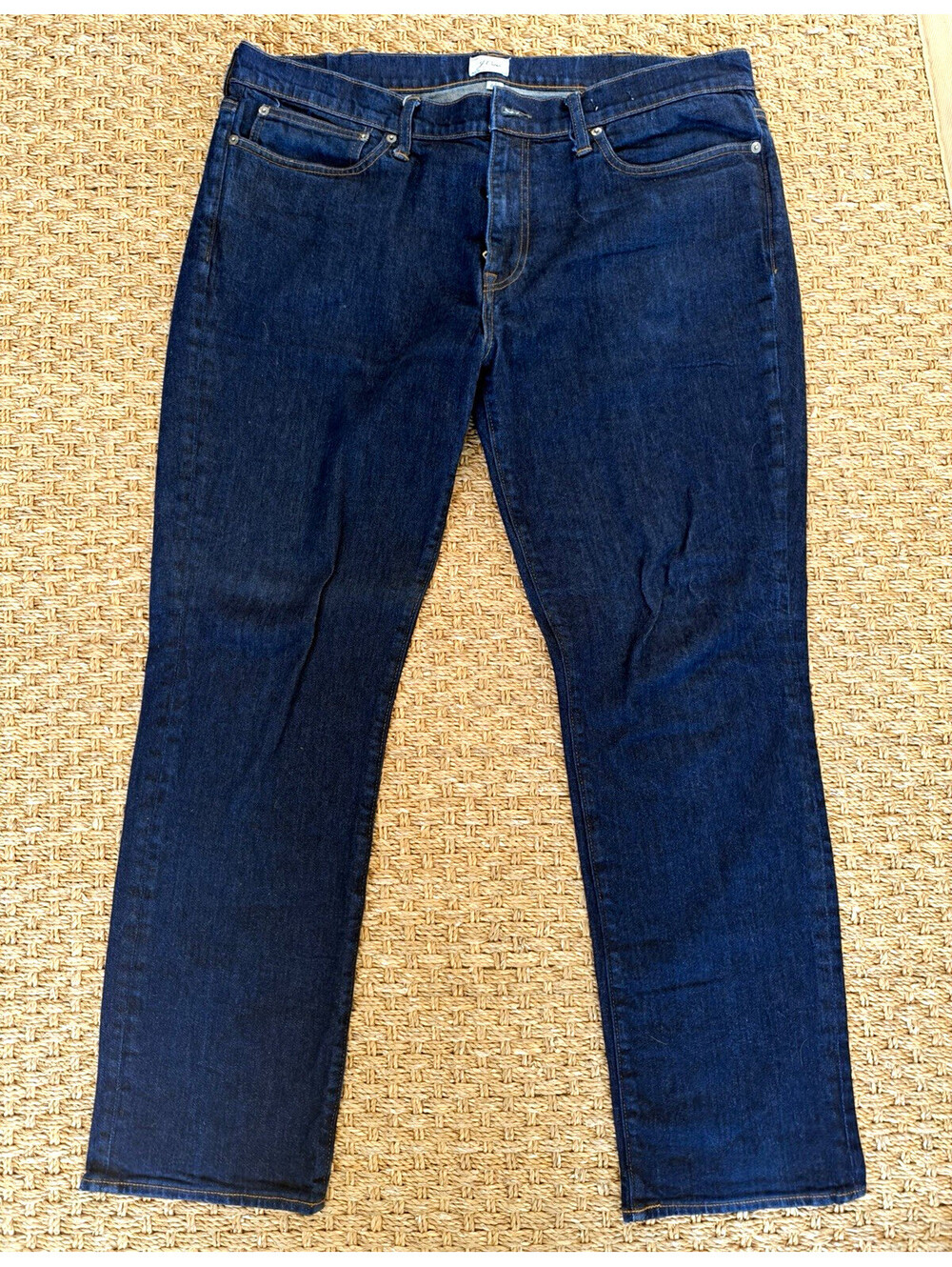 J.Crew Men’s 770 Straight Fit Dark Wash Blue Stretch Denim Jeans 5-Pocket
